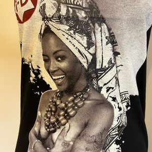 Fiorucci Black and White Graphic Tank Top